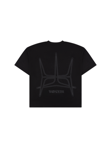 WONDER BLACK ON BLACK TEE