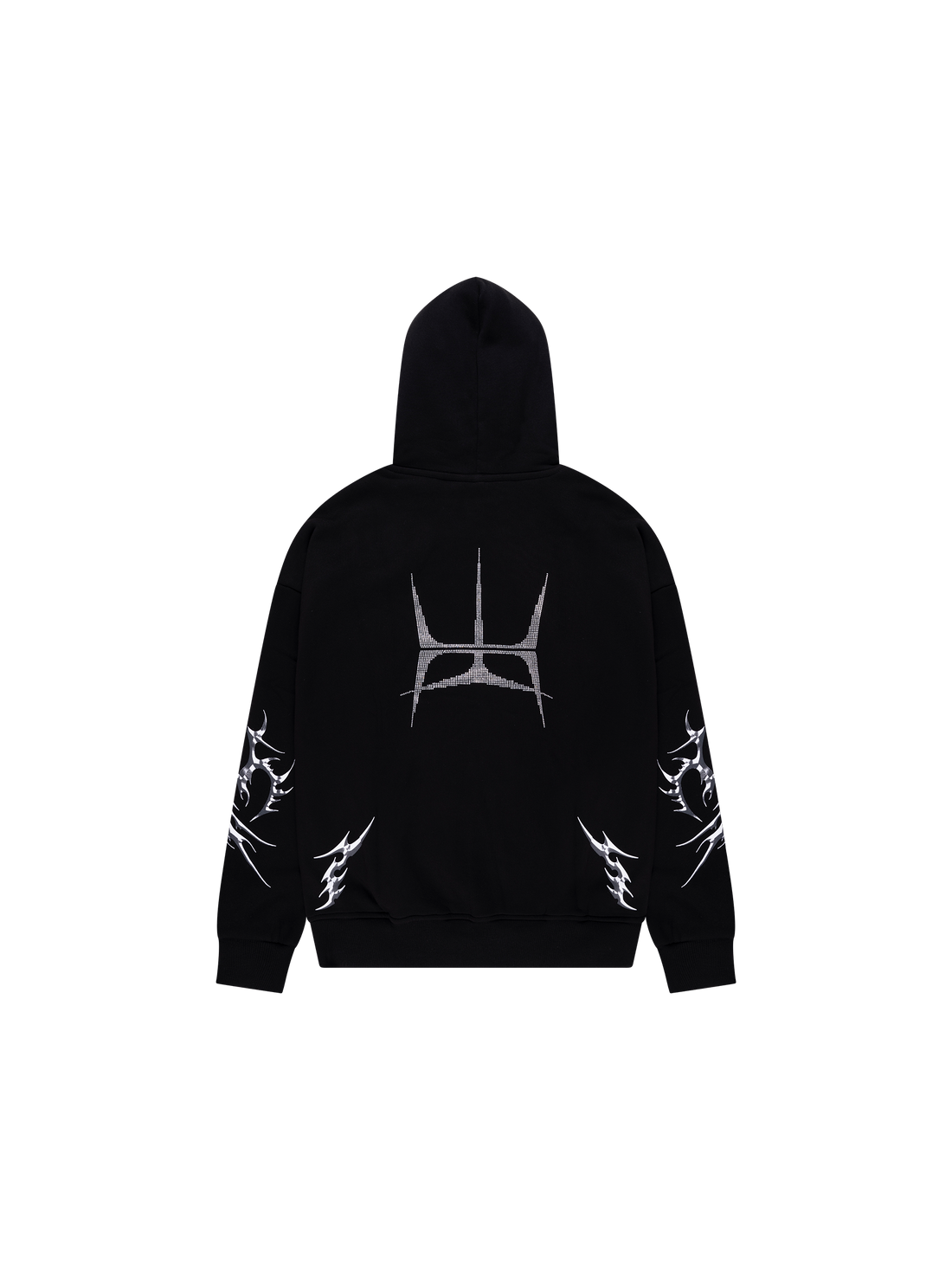 WONDERHOODIE - BLACK RHINESTONE