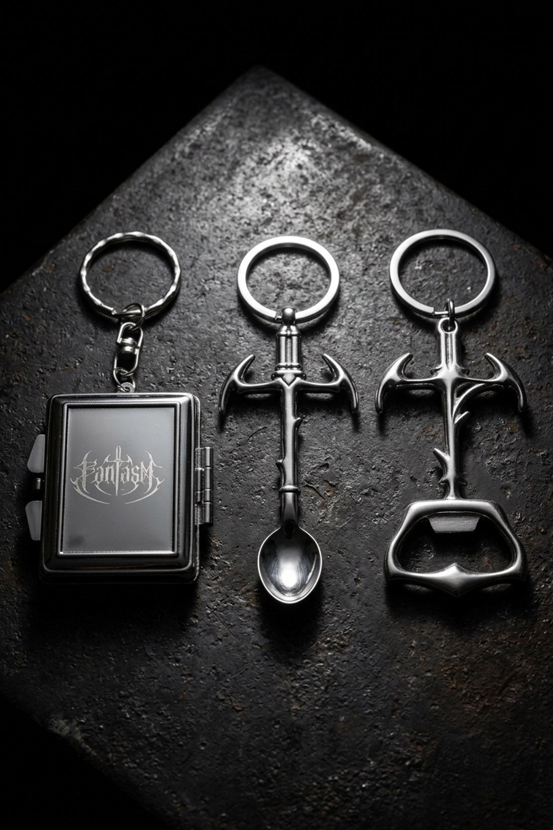 3-piece Keychain set (Opener, Spoon, Mirror)